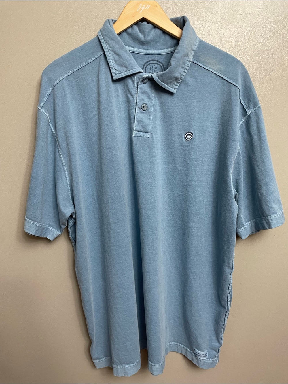 Life Is Good XL Polo blue gray